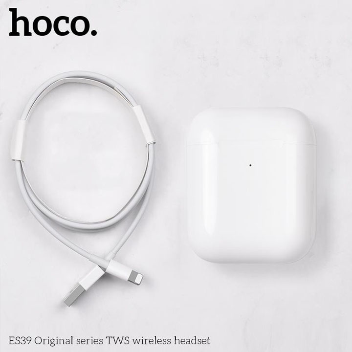 Tai Nghe Bluetooth Cảm Ứng 2 Bên TWS V5.0 Có Mic Hoco ES39 dock sạc không dây - Hàng nhập khẩu