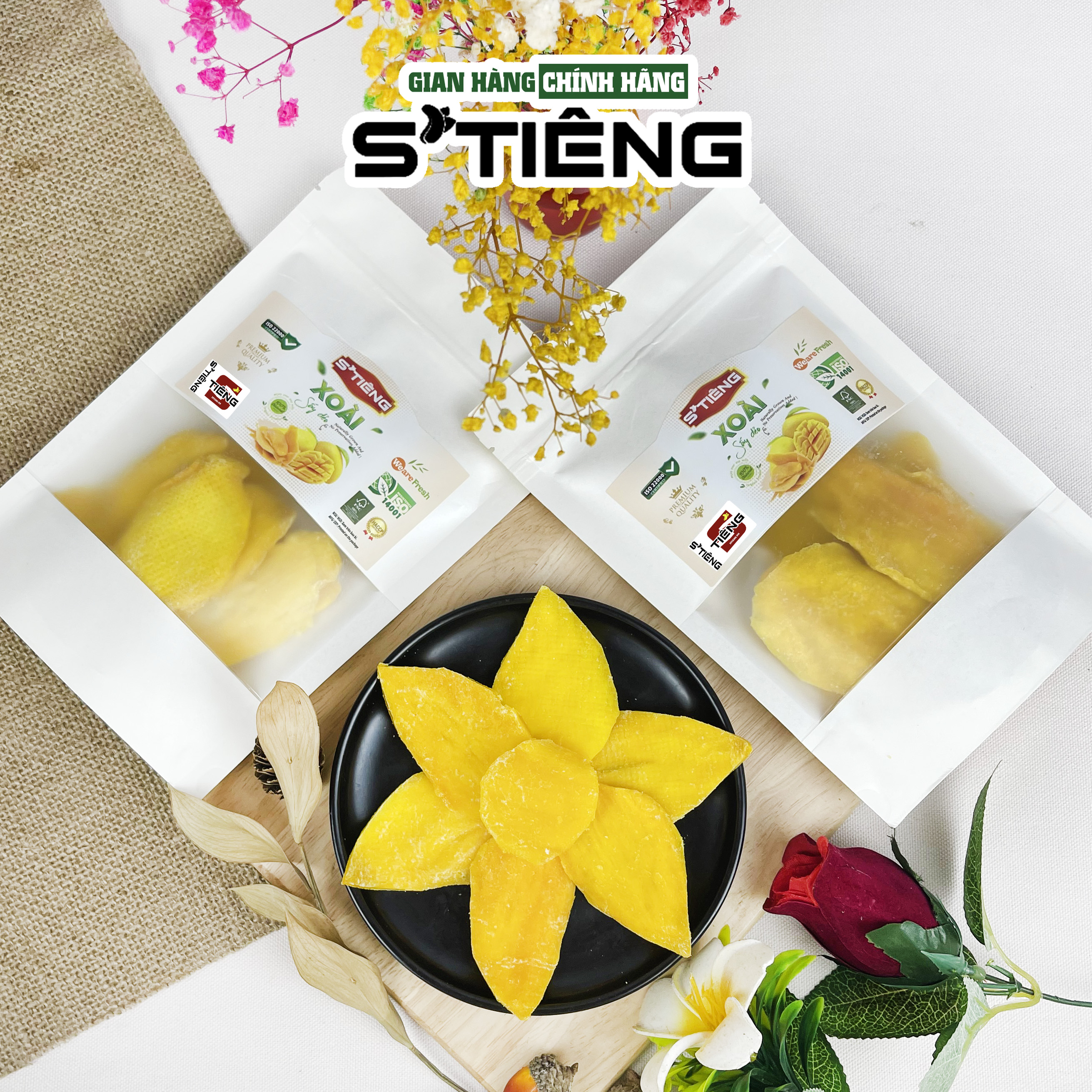 500Gr Xoài Sấy Dẻo Nguyên Miếng Loại 1