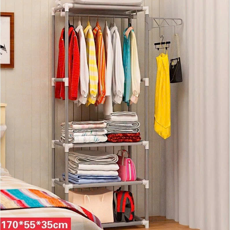 Giá Treo Quần Áo Túi Xách - Kệ Để Đồ Dày Dép Phong Cách Hàn Màu Tự Nhiên