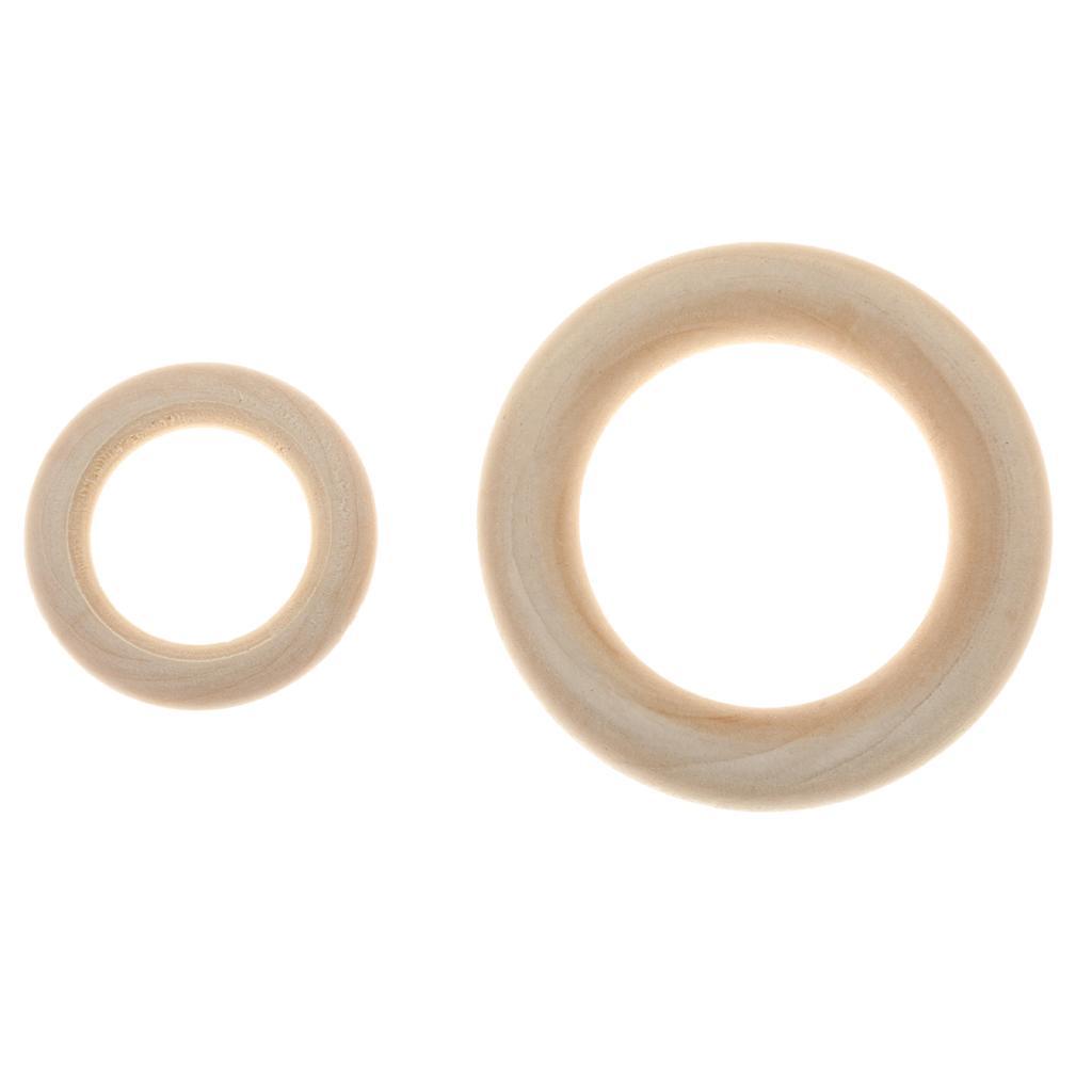 20 pieces lot 5.5cm Wood Ring Blank Loop Material DIY Painting Accessories