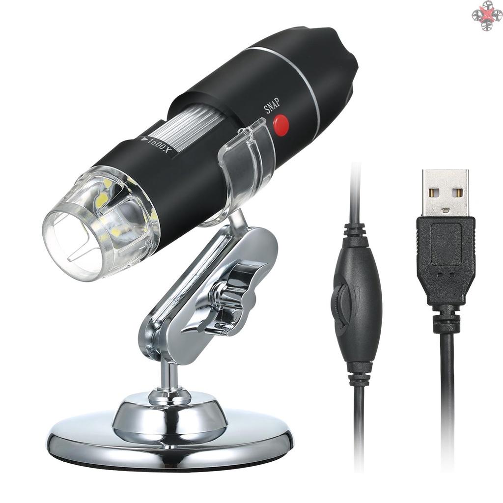 Kính Hiển Vi Kỹ Thuật Số Phóng Đại 1600x 8 Bóng Led Có Giá Đỡ Cầm Tay