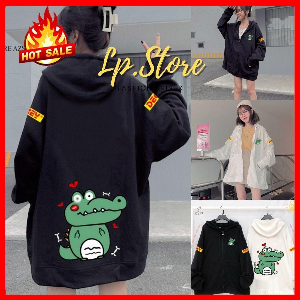 Áo Hoodie Unisex - Áo Khoác Nỉ Nam Nữ CROCODILE 2 Màu Cực Hot - LP.STORE