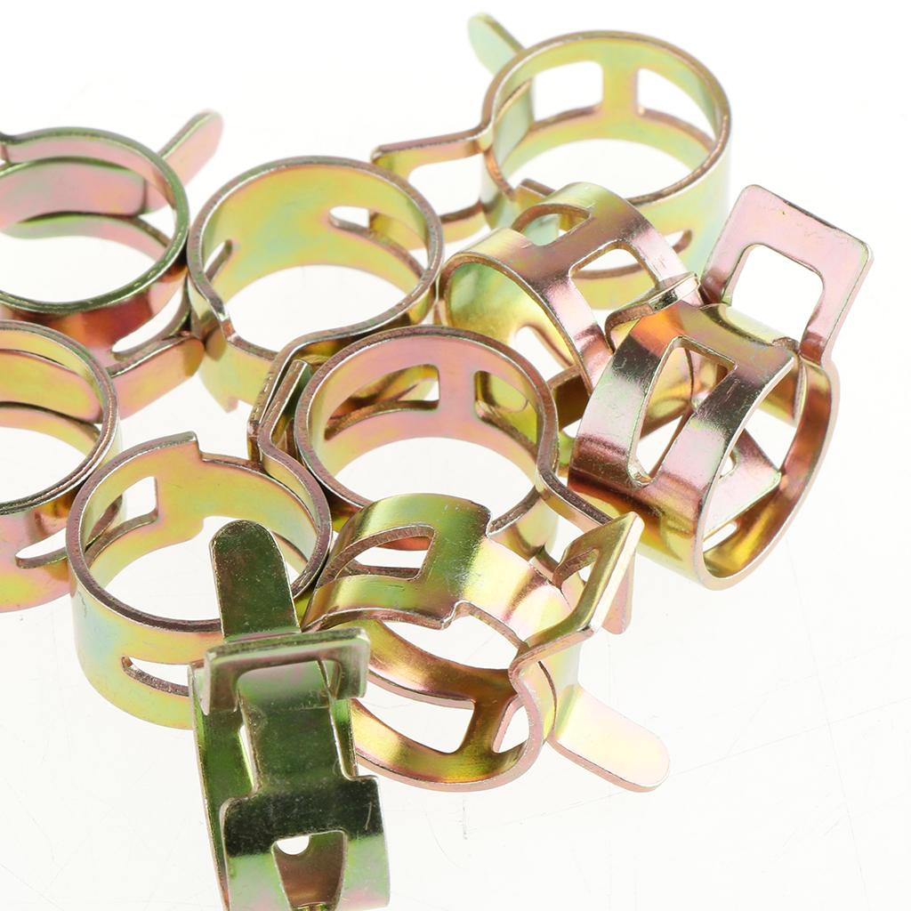 60Pcs Spring Band Type Hose Pipe Clamp Low Pressure Air Clip Clamp 6mm-15mm~