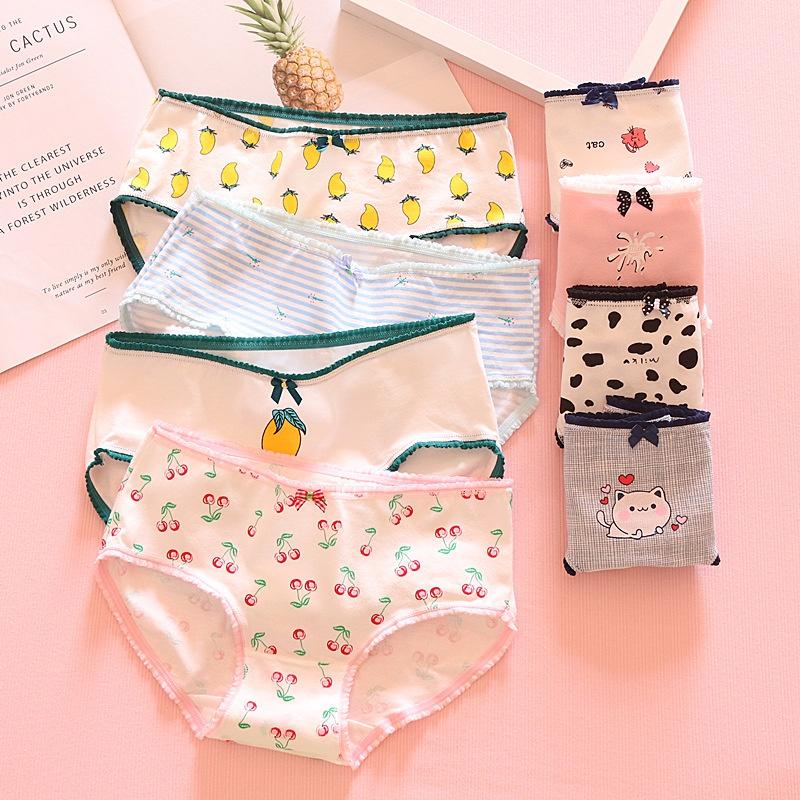 Quần Lót Nữ Cotton Bi Nhỏ Thời Trang Nhật Bản Ngang Eo . Hàng Loại Đẹp.