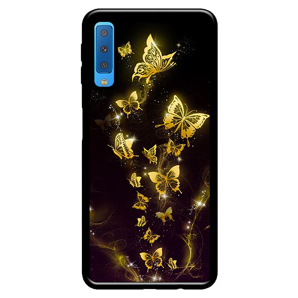 Ốp lưng cho Samsung Galaxy A7 nền bướm vàng 1 - Hàng chính hãng