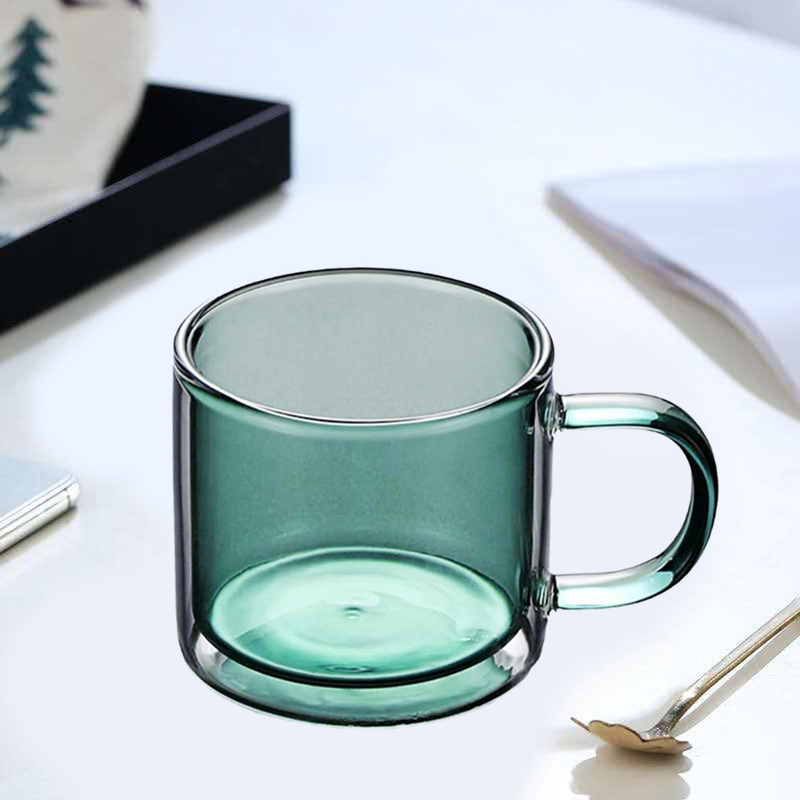 250 ml Glass Cup Champagne Drinking Cup Round Mouth Double-Layer for Cafe