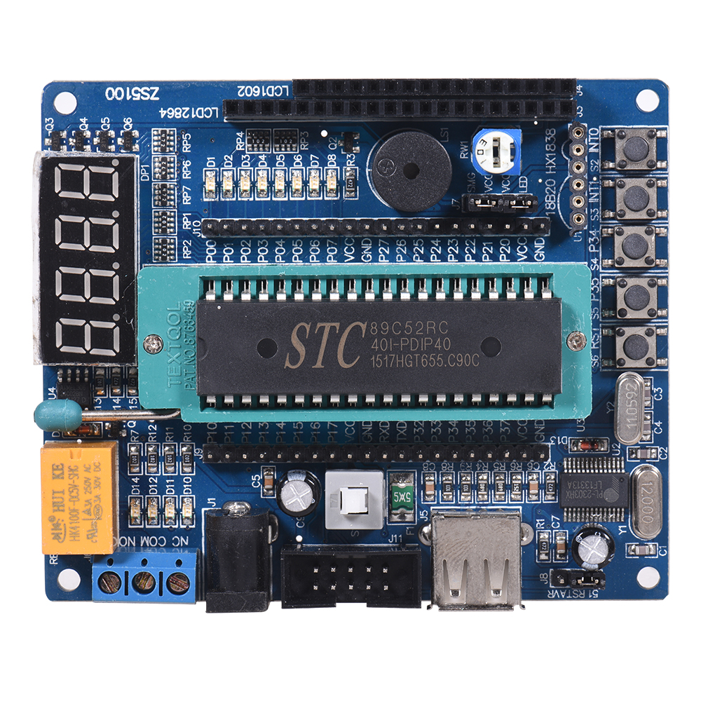 Bảng Chip Điều Khiển Zs5100 Stc89c52 Đầu Ra 5v Với Cáp USB