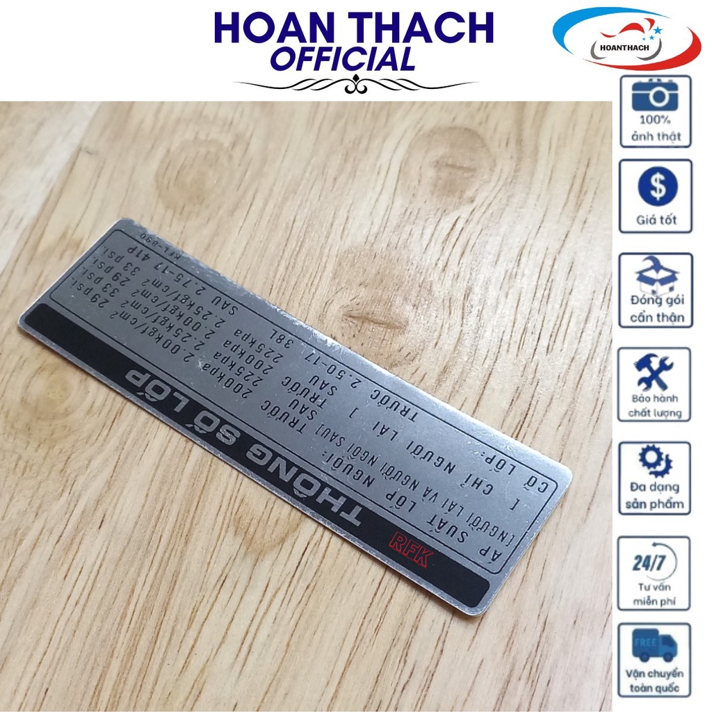 Tem Thông Số Lốp Xe máy Future 1 honda, HOANTHACH 87505KFL890