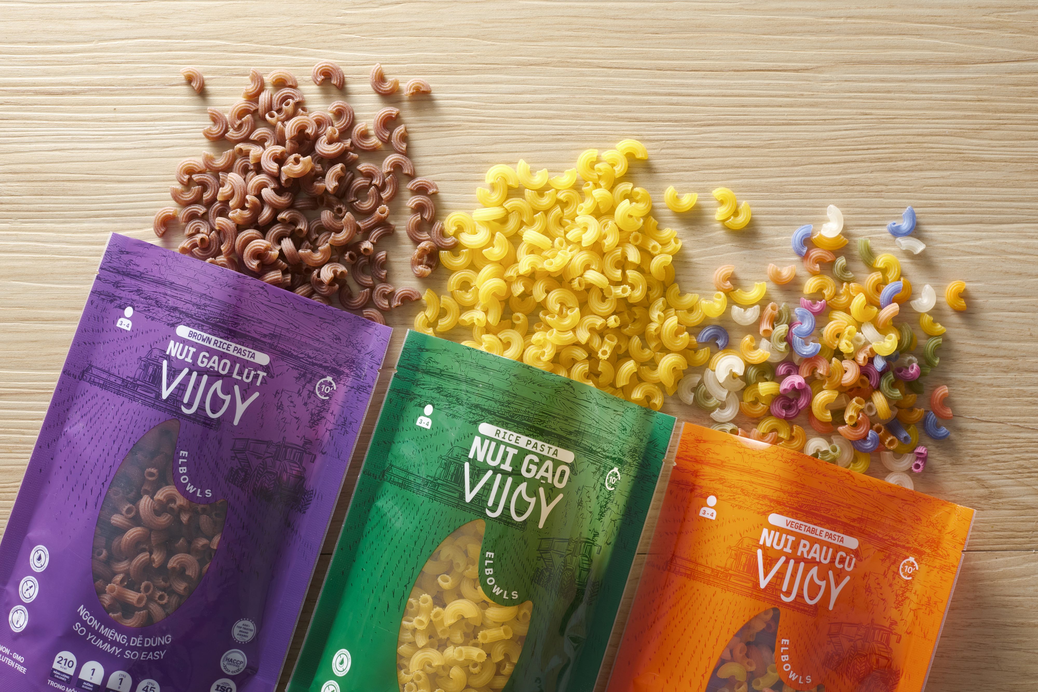 NUI GẠO LỨT VIJOY _Nui ống ngắn_100% Thuần nhiên Eat Clean Thực Dưỡng Siêu Ngon