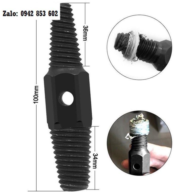 Tool xử lý , vặn ren 2 đầu vặn ren gãy , Taro ren ngược 2 đầu 21-27