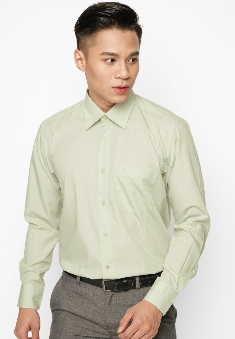 Áo Sơ Mi Dài Tay Màu TC Regular Fit 325 Vĩnh Tiến - VM5-G512