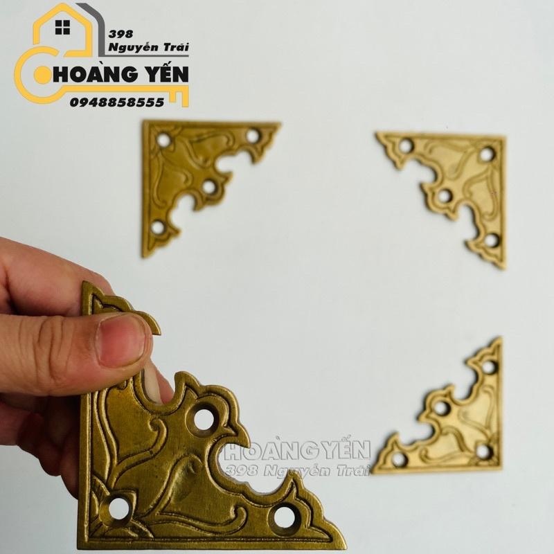 Ke đồng trang trí cửa, tủ, hộp gỗ sắt, Ke cửa, tủ bằng đồng thau G14