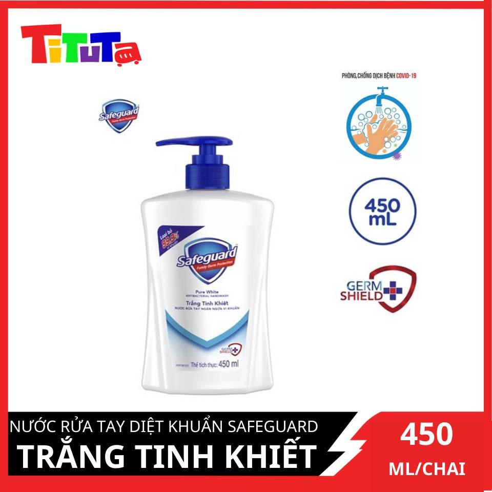 Nước Rửa Tay Safeguard Trắng Tinh Khiết (450ml)