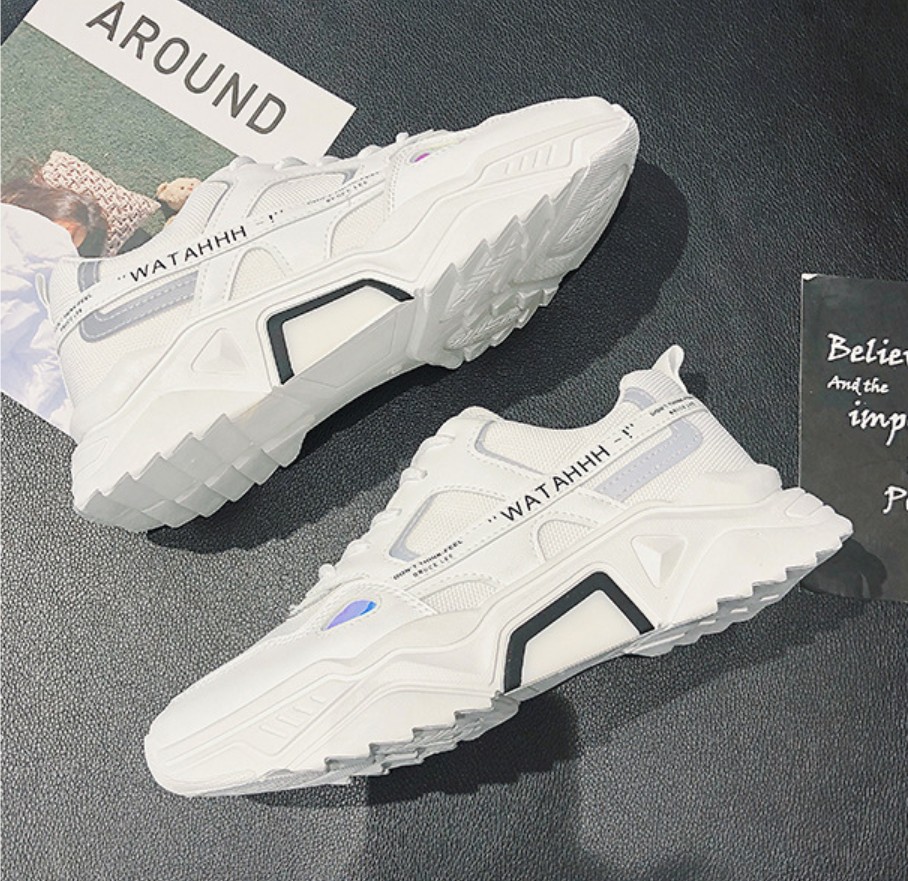 Giày nam, giày sneaker thể thao phản quang tăng chiều cao hot trend QA346