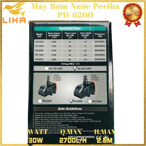 Máy Bơm Nước Periha PD-6200 - Lọc Nước Cho Hồ Cá Cảnh