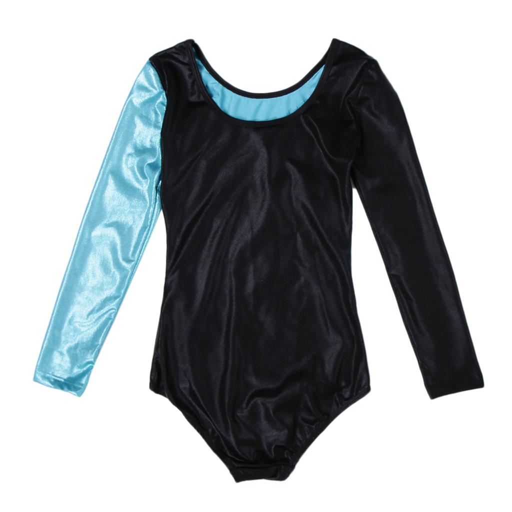 Kid Girl Leotard Ballet Dance Costume Long Sleeve Bodysuit Unitard Dancewear