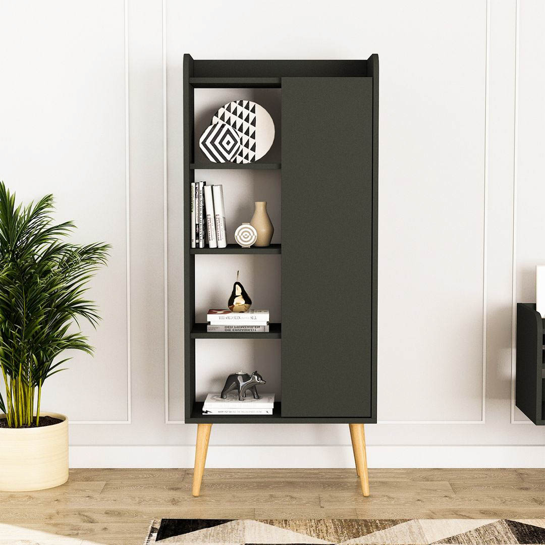 Kệ sách, kệ trang trí gỗ hiện đại SMLIFE Bromagic | Gỗ MDF dày 17mm chống ẩm | D64xR30xC146cm