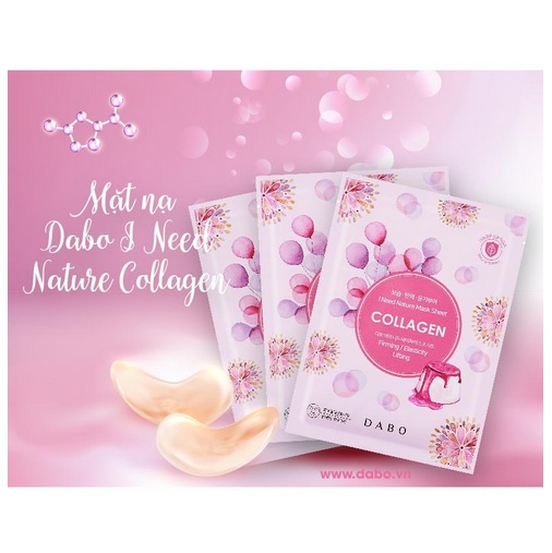 [MỚI] Bộ 10 miếng đắp Mặt nạ Tinh chất Collagen Cao cấp – DABO I NEED NATURE COLLAGEN