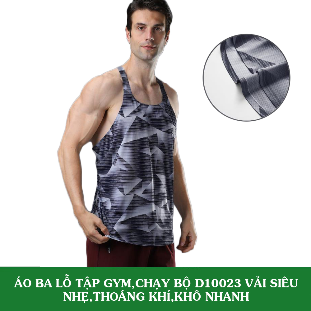 Áo Ba Lỗ Tập Gym,Chạy Bộ D10023 Thoáng Khí,Khô Nhanh