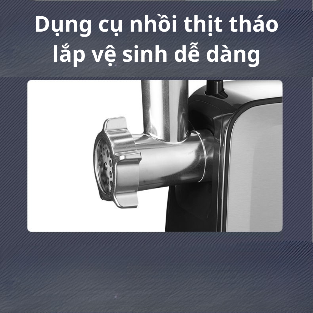 Máy xay nhồi thịt đa năng Lumabella LB-56021 vừa xay thịt, vừa đùn thịt, nhồi lạp xưởng, xúc xích tại nhà, vô cùng tiện lợi - DELIYA - HÀNG CHÍNH HÃNG