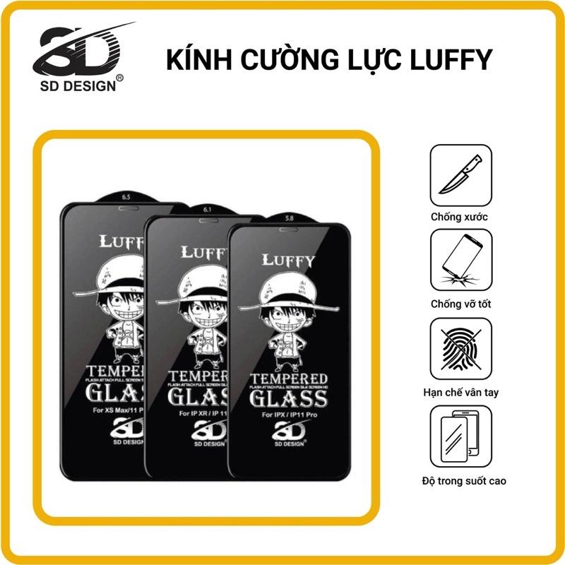 Kính cường lực cho iPhone Full Màn Luffy SD DESIGN ip 6/6s plus/7/7plus/8/8plus/x/xr/xs max/11/11 pro/11 promax/12/12 promax