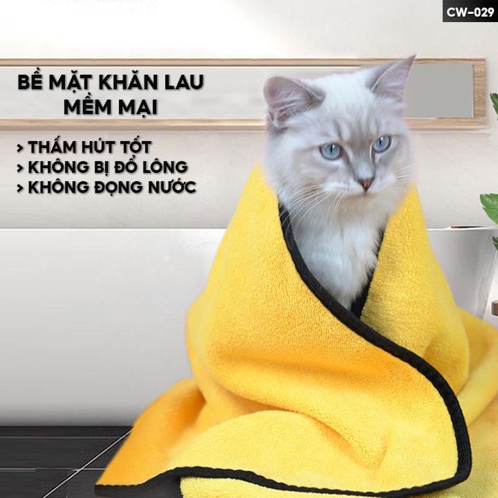 Khăn Lau Hong Khô Lông Cho Mèo Thấm Hút Tốt Nhièu Kích Cỡ Phù Hợp Với Bé Yêu Nhà Bạn CW-029