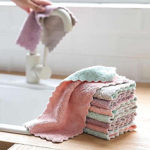 Khăn lau vải sợi Microfiber lau sàn nhà,lau xe, nhà tắm, nhà bếp,lau khô lông vật nuôi,lau tay,lau khô bát đũa.