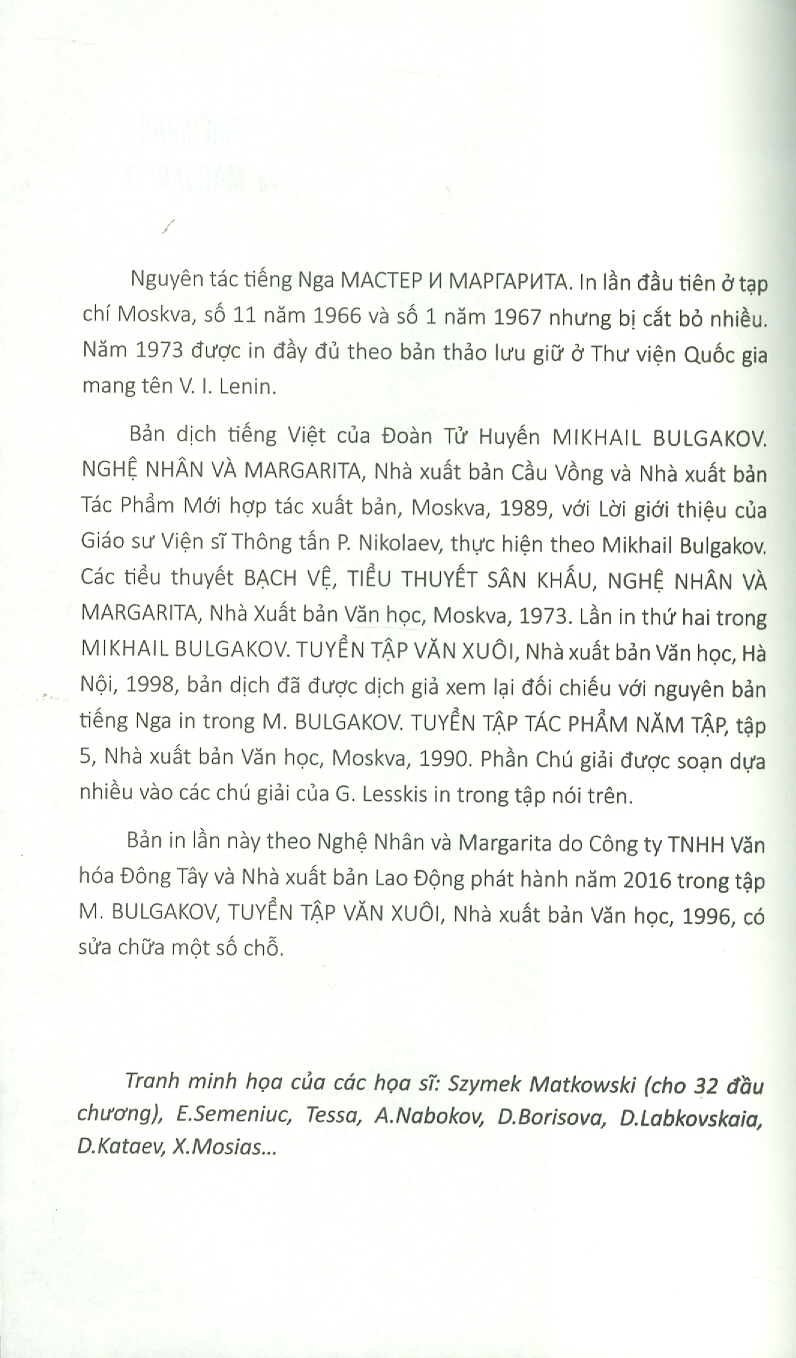 Nghệ Nhân Và Margarita - Mikhail Bulgakov