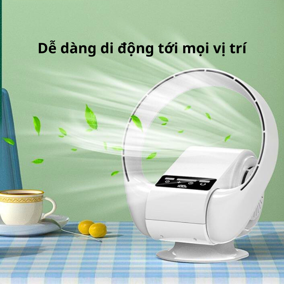 [HÀNG MỚI 2024] QUẠT TÍCH ĐIỆN Không Cánh X35 Điều Khiển Từ Xa, Pin 4000mAh Tích Điện Đến 6 Tiếng, Quạt Sạc Điện