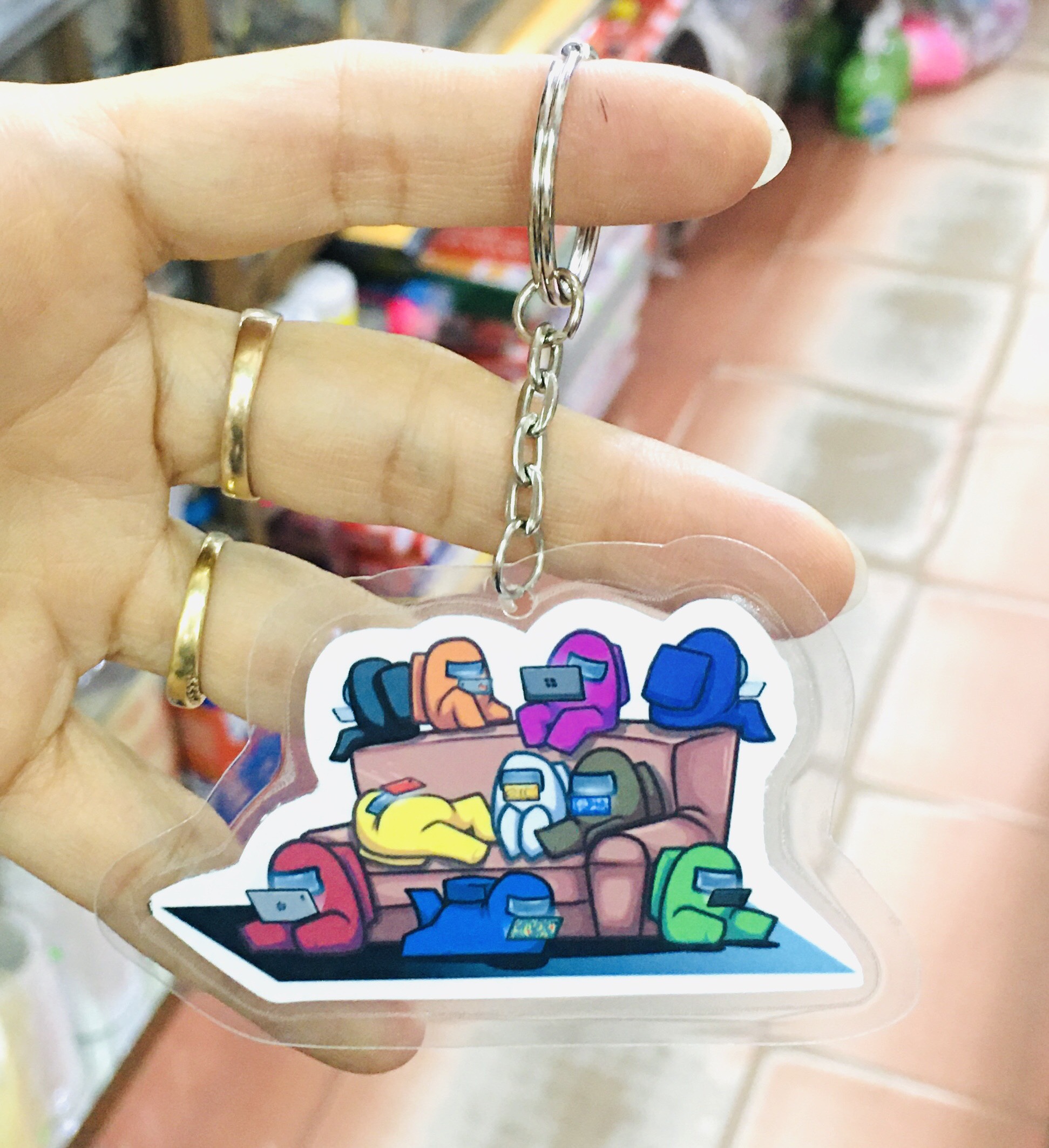 Set 3 Móc khóa cắt tỉa Among Us khác nhau gửi gẫu nhiên