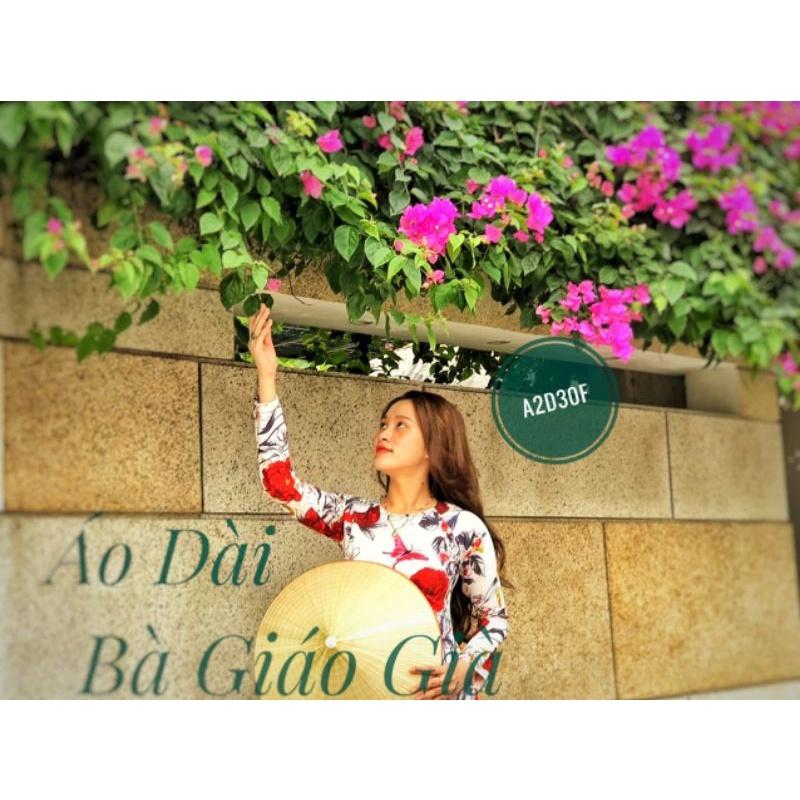 ÁO DÀI HOẠ TIẾT HOA LỤA NHẬT CAO CẤP