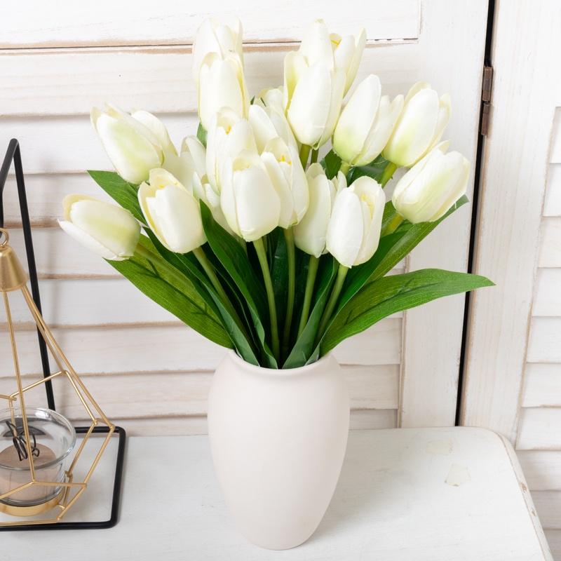 Bó Hoa Tulip Nhân Tạo Năm Đầu Trang Trí Nội Thất Văn Phòng Tiệc Cưới