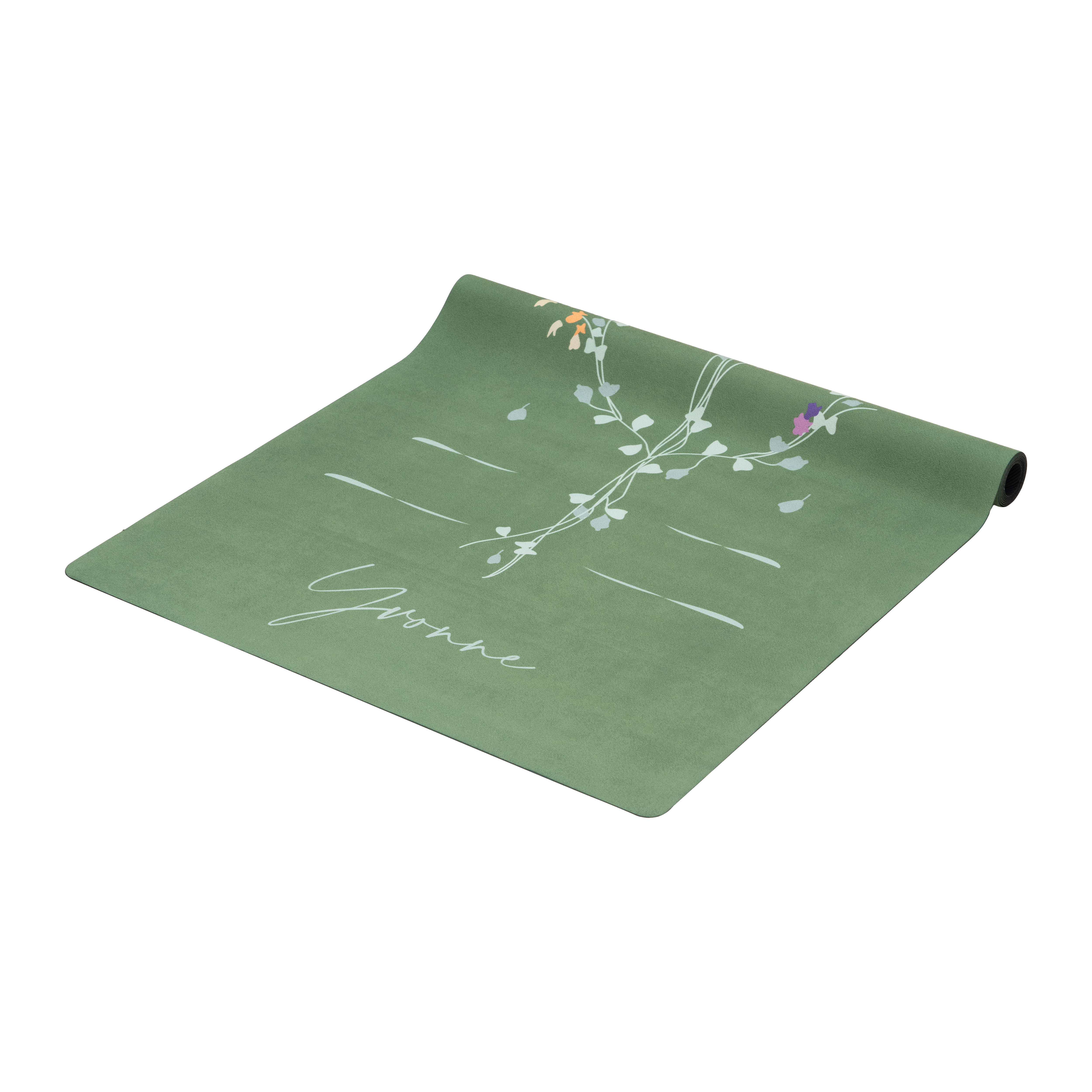 Thảm tập yoga du lịch cao cấp chính hãng Yvonne, Hummingbird - Green Moss - (TẶNG KÈM 3 PHẦN QUÀ) dày 1,5mm gấp gọn, bề mặt nhám, siêu bám, ưa mồ hôi, dễ vệ sinh, chất liệu cao su tự nhiên