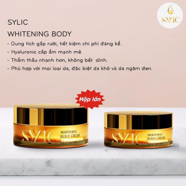 Kem body Sylic Whitening Body Cream dưỡng trắng da toàn thân 150g