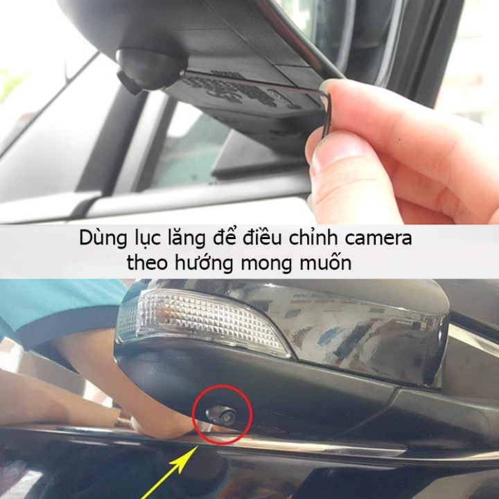 Camera cạp lề gắn gương chiếu hậu ô tô, xe hơi YSJ-0176 Nguồn điện 12V Chế độ tự động lấy nét.