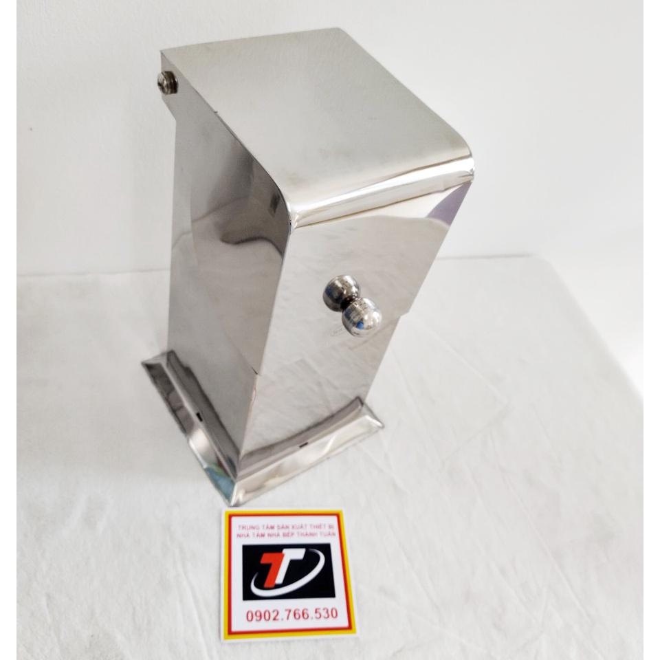 Ống Đũa Muống Để Bàn Có Nắp Đậy Inox SUS 304, TT-051