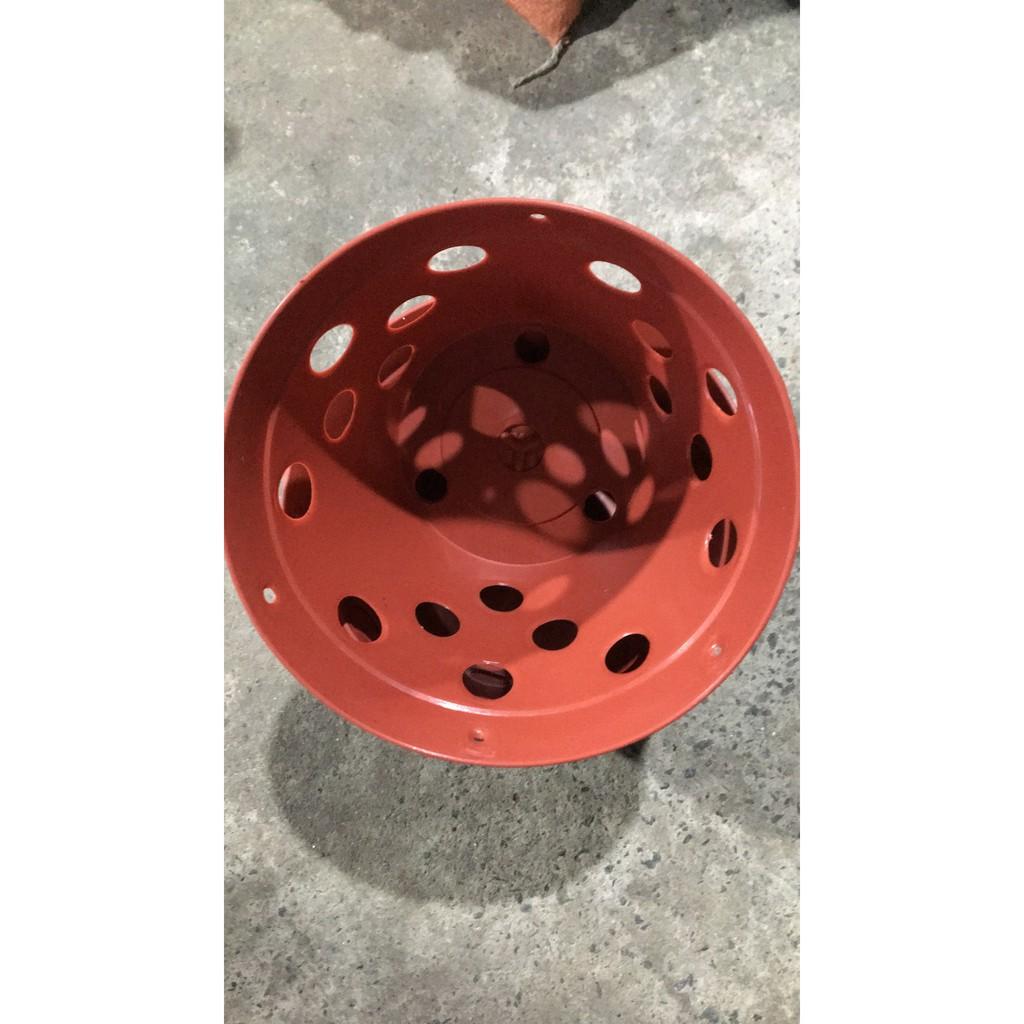 Bộ 10 cái chậu giả đất màu cam đường kính 21cm