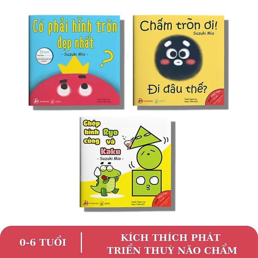 Combo 10 cuốn Màu sắc, Âm thanh, Hình khối - Ehon Nhật Bản cho bé 0-6 tuổi thông minh, sáng tạo