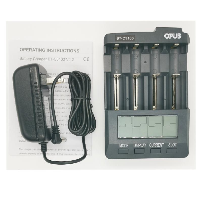 OPUS C3100 Bộ sạc pin thông minh LCD cho Li-ion NiCd NiMH AA AAA 10440 14500 18650 Pin sạc LiFePO 1.5V 1.2V Màu sắc: C3100