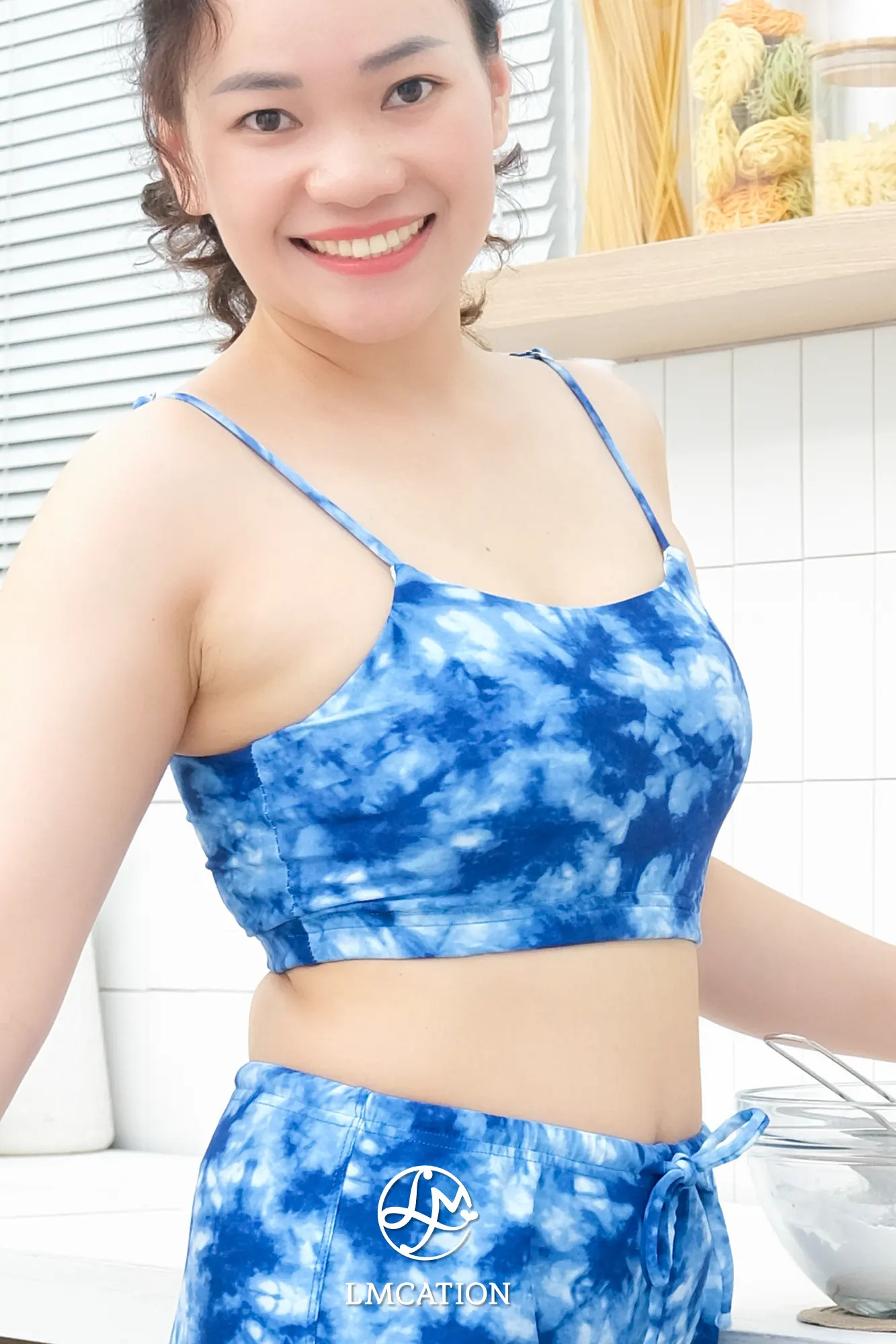 Áo bikini đa năng Gym-to-swim LMcation Elisa - Màu Xanh Dương