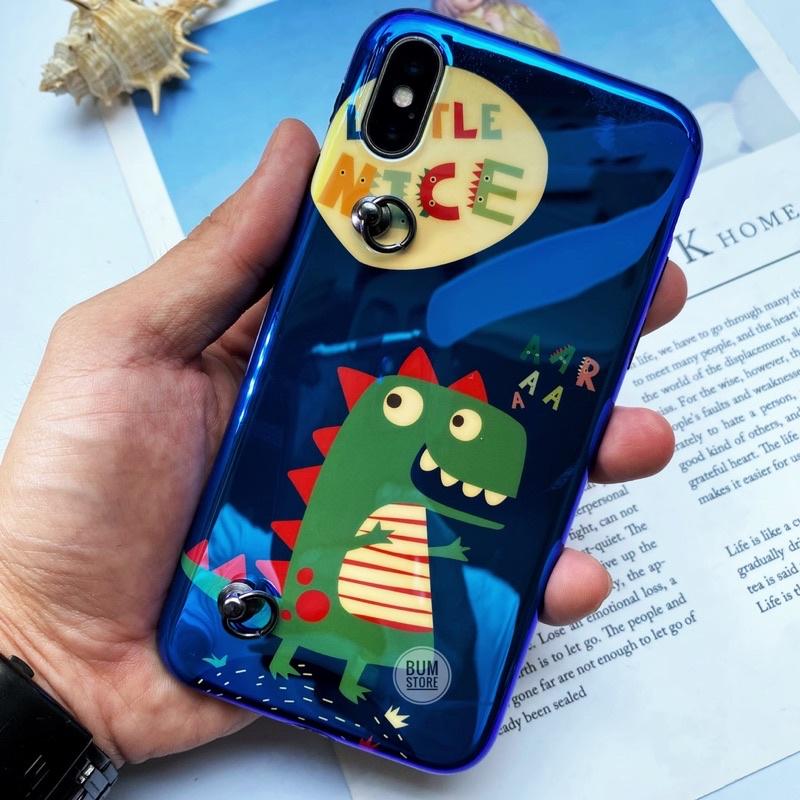 Ốp Lưng Dẻo Họa Tiết Khủng Long Kèm Dây Đeo Cho Iphone XS MAX / X / XS / 8 PLUS / 7 PLUS