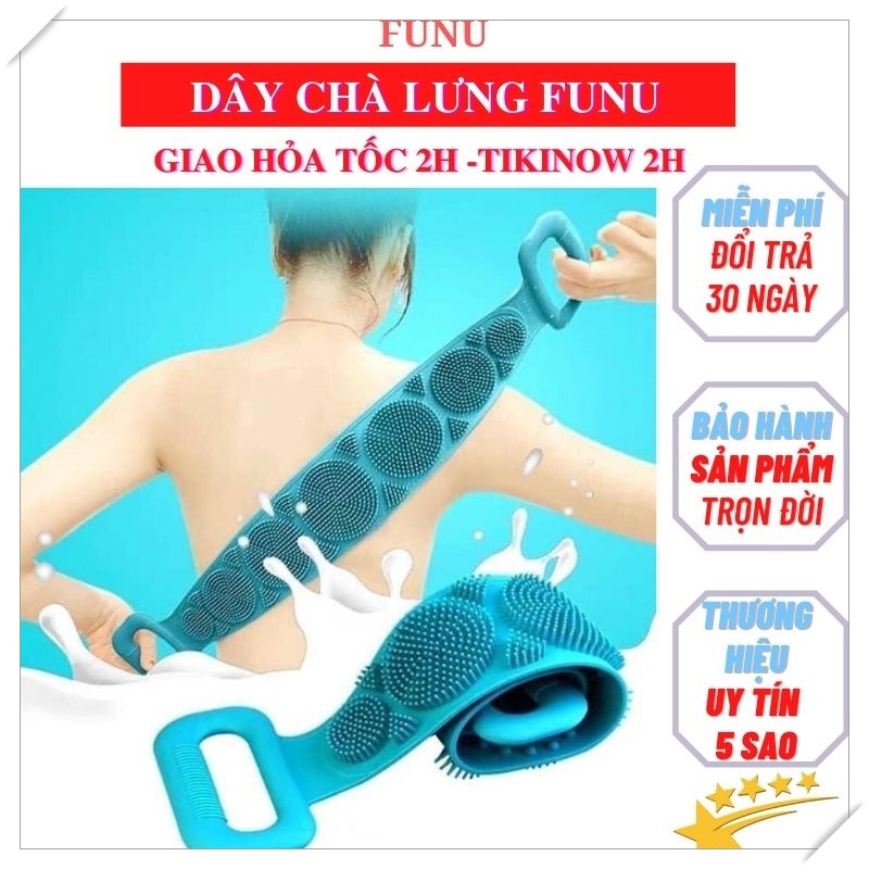 Khăn Tắm Cọ, Chà Lưng 02 Mặt Silicon Đa Năng Funu - Giao Màu Ngẫu Nhiên