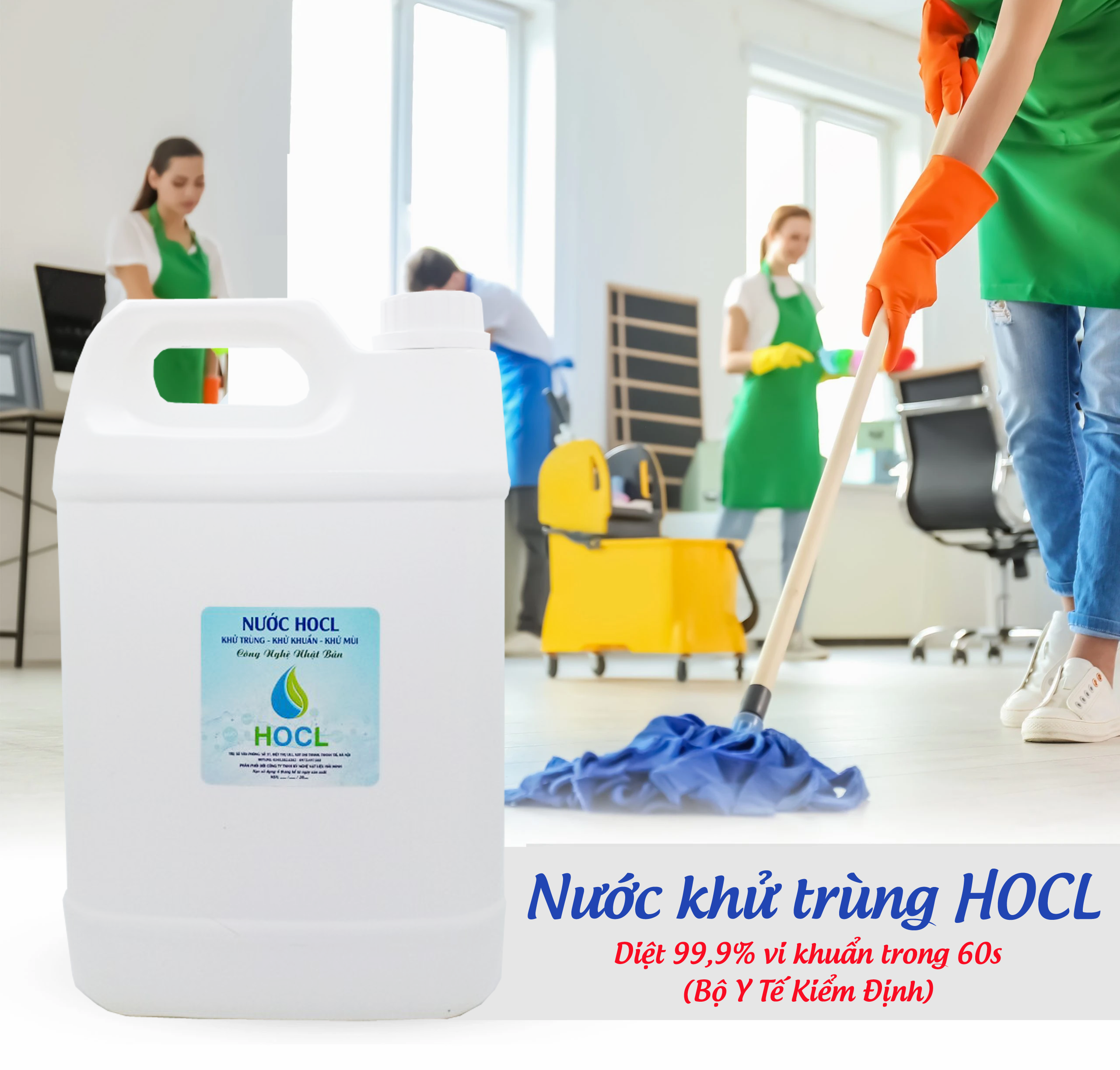 Nước khử trùng khử khuẩn HOCL túi 5 lít có vòi vặn