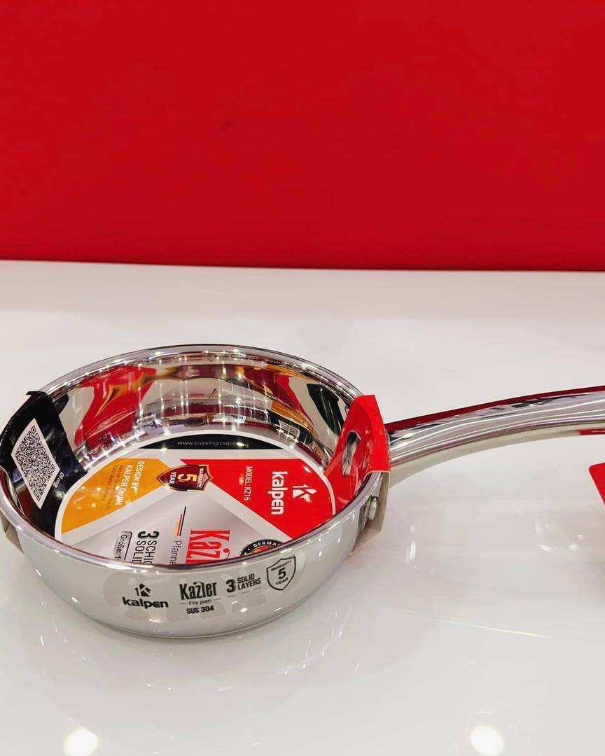 Chảo Inox 3 Lớp Liền Khối Không Chống Dính Kalpen Kazler 16cm - Hàng chính hãng