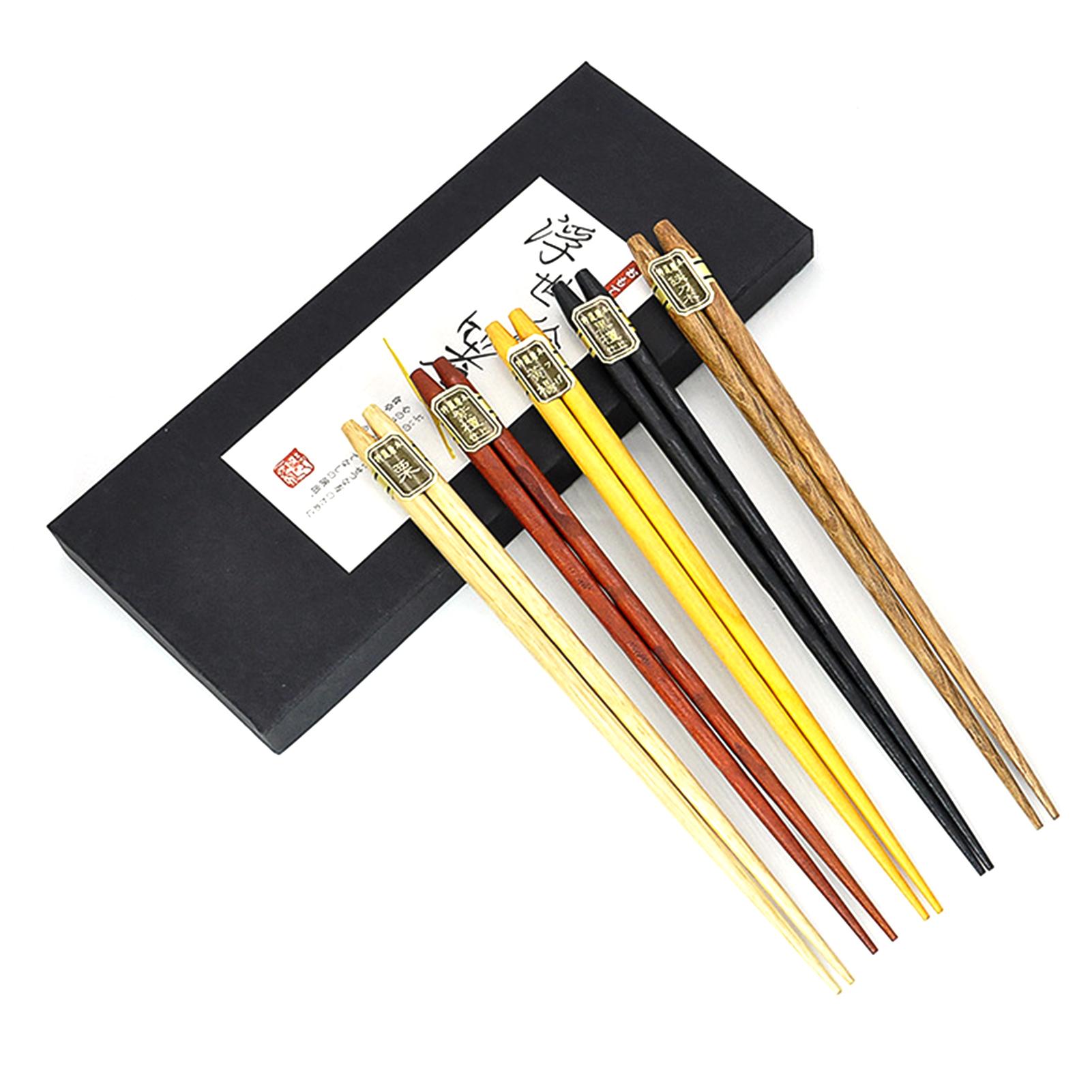 Bộ 5 cặp Đũa xoắn ốc Đũa gỗ tự nhiên cao cấp