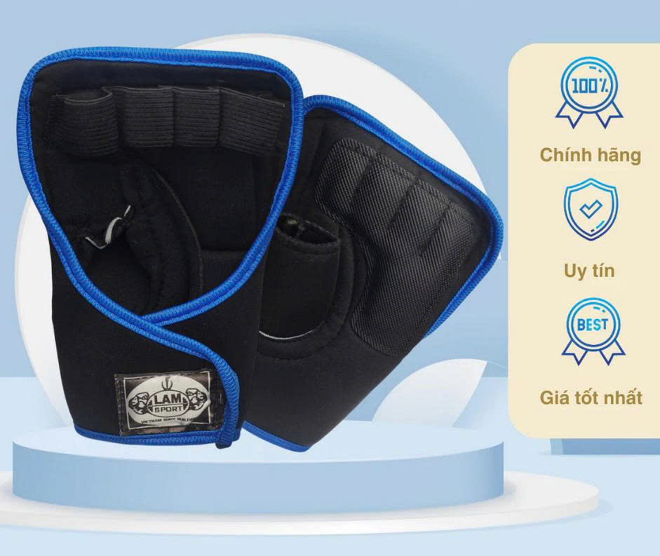 Bao găng tay tập gym kết hợp quấn bảo vệ cổ tay SIZE M 18-20cm - Hàng chính hãng SPORT GĂNG TAY THỂ HÌNH CÓ DÂY CUỐN CỔ TAY