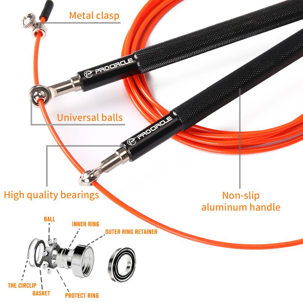 Procircle Tốc Độ Dây Nhảy Tốc Độ Cực Bóng Bay Dây Nhảy Dây Thép Nhảy Dây Cho Boxing MMA Gym Tập Thể Hình đào Tạo