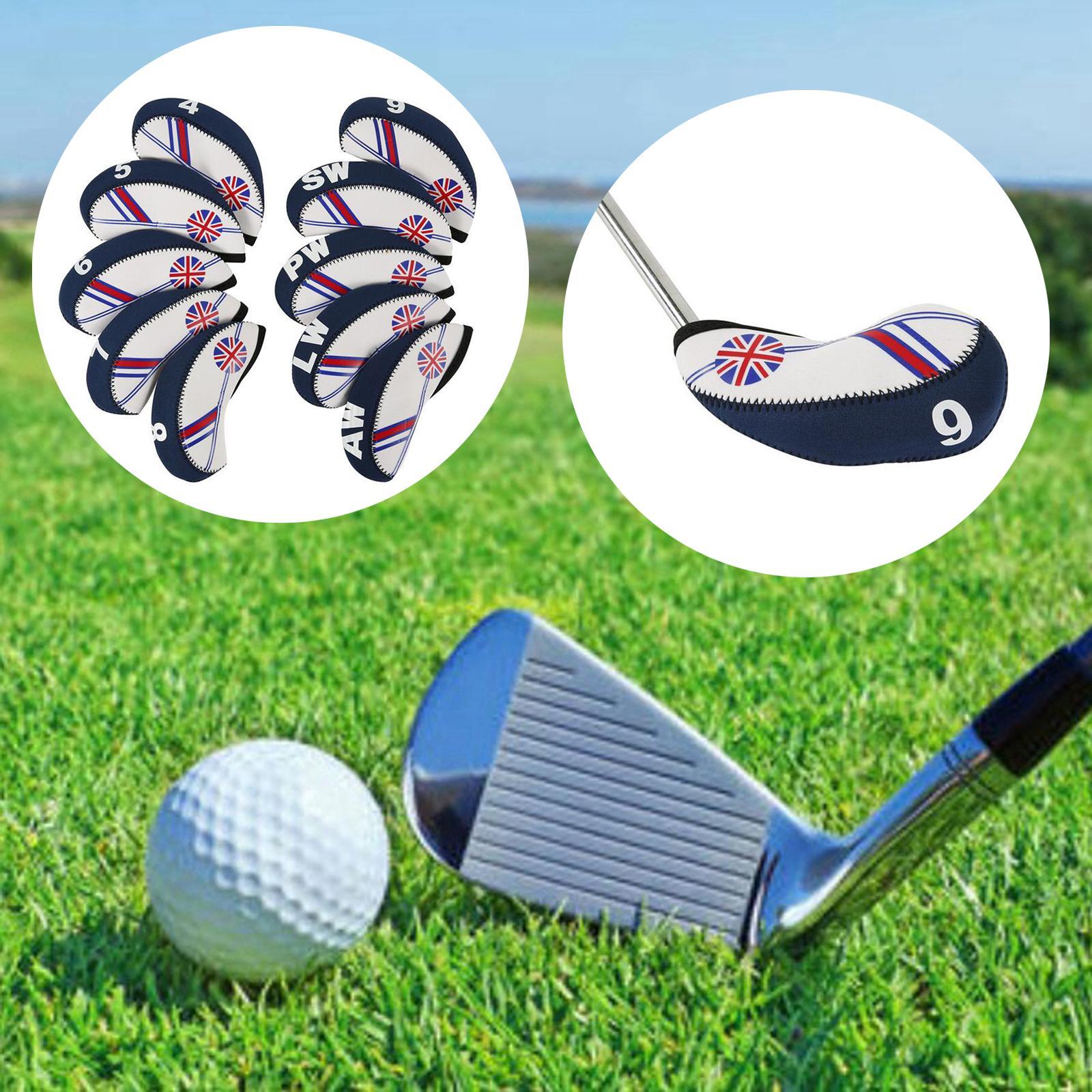 10pcs Golf Iron Head Covers Set Headcover with Number, Fit Most Irons Protective Headcover