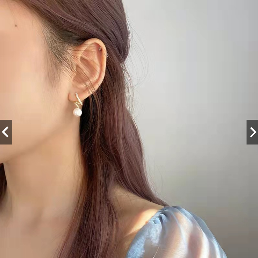Bông tai  đính ngọc trai nhân tạo thiết kế xoắn phong cách Hàn Quốc cho nữ.