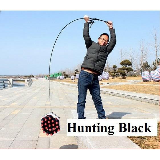 Cần Câu lure 2 ngọn máy đứng và máy ngang Hunting Black